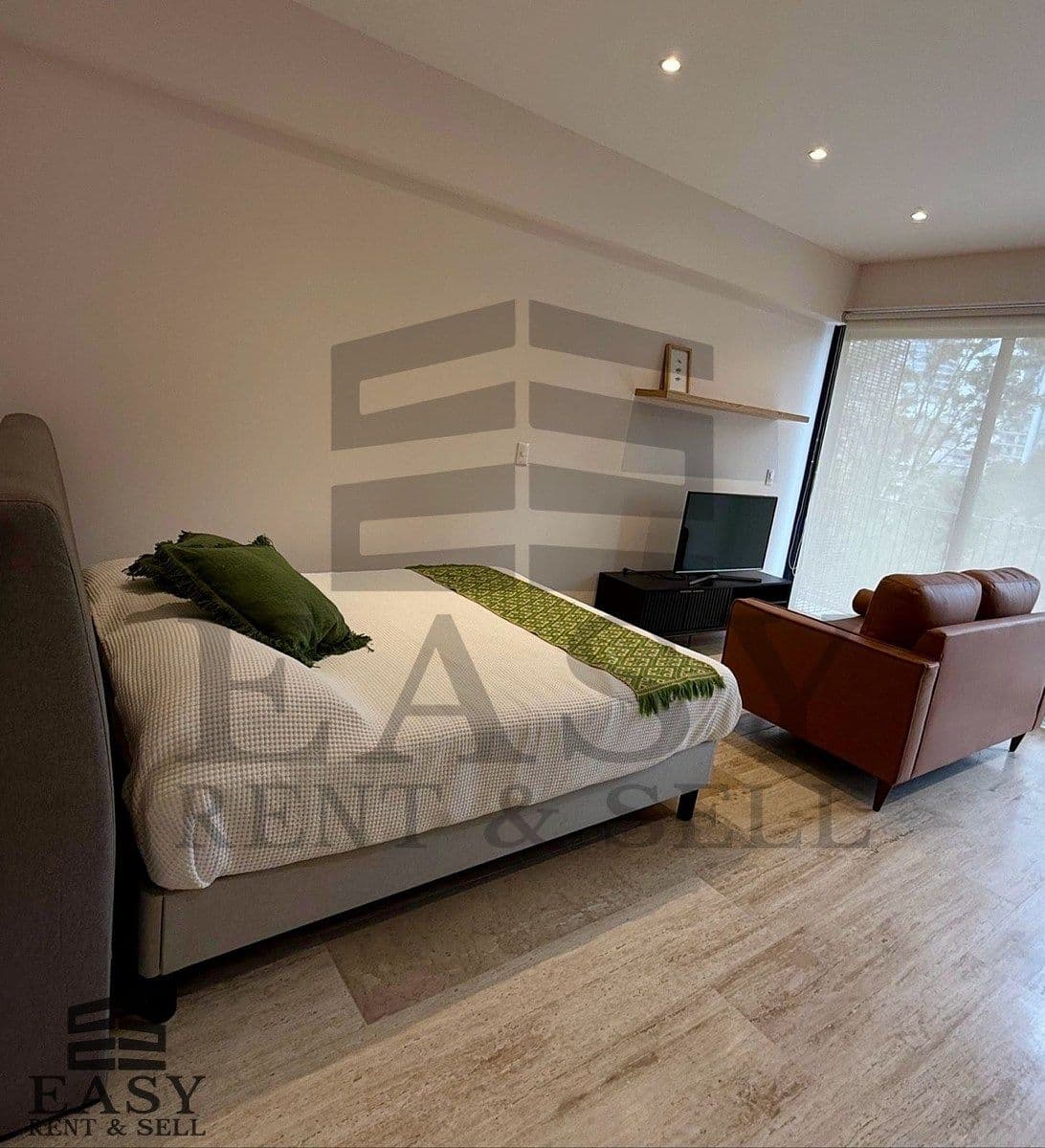 Renta de Loft en Roma Norte con Balcón — fotografía 1